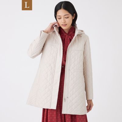 【送料無料】TRANSWORK L (Women/大きいサイズ)/トランスワークL キルティングタフタコート(U3A02630__) ベージュ40L コート・ジャケット【三越伊勢丹/公式】