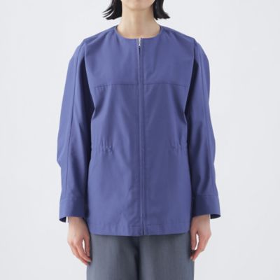 【Ｌ】【はっ水】【ウォッシャブル】Ｔ／Ｃタッサーノーカラーブルゾン（Ｕ３Ａ０３５３８＿＿）