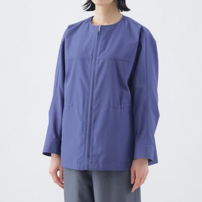 【Ｌ】【はっ水】【ウォッシャブル】Ｔ／Ｃタッサーノーカラーブルゾン（Ｕ３Ａ０３５３８＿＿）
