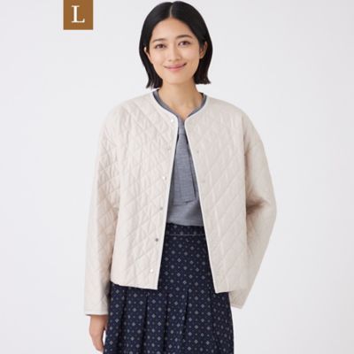 【送料無料】TRANSWORK L (Women/大きいサイズ)/トランスワークL キルティングタフタコート(U3A03630__) ベージュ40L コート・ジャケット【三越伊勢丹/公式】