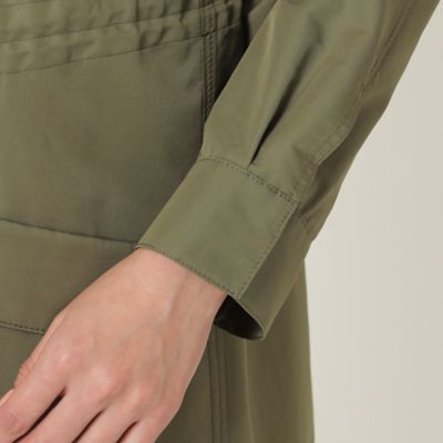 L】【ウォッシャブル】トリアセタイプライターノーカラーコート