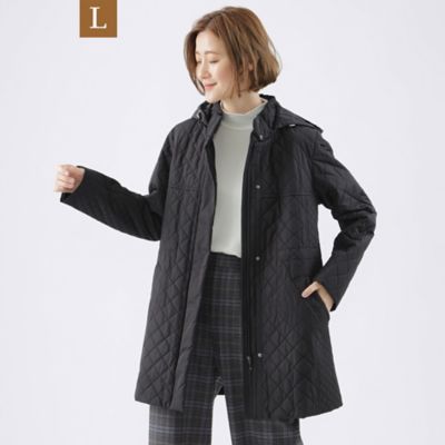 ＜TRANSWORK L (Women/大きいサイズ)＞【Ｌ】【吸湿発熱】【消臭】キルティングタフタコート（Ｕ３Ａ１６２２０＿＿）