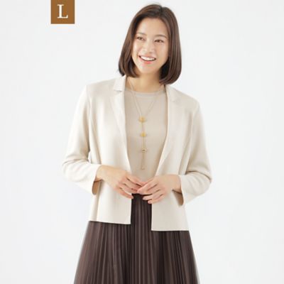 TRANSWORK L (Women/大きいサイズ)/トランスワークＬ 【Ｌ】【ウォッシャブル】コンフォートニットジャケット（Ｕ３Ｅ０１４０７＿＿）