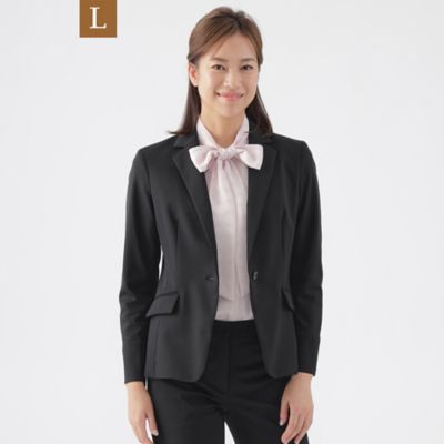 【SALE】【送料無料】TRANSWORK L (Women/大きいサイズ)/トランスワークL トリアセスビンモクロディテーラードジャケット(U3E01509__) クロ09L コート・ジャケット【三越伊勢丹/公式】