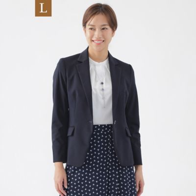 【SALE】【送料無料】TRANSWORK L (Women/大きいサイズ)/トランスワークL トリアセスビンモクロディテーラードジャケット(U3E01509__) アオ28L コート・ジャケット【三越伊勢丹/公式】