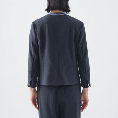【Ｌ】【美シリーズ】【セットアップ対応】【吸水速乾】【接触冷感】【防しわ】【ウォッシャブル】エバレットクロスノーカラージャケット（Ｕ３Ｅ０２