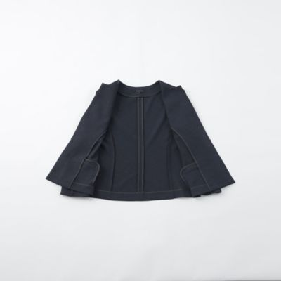 【Ｌ】【美シリーズ】【セットアップ対応】【吸水速乾】【接触冷感】【防しわ】【ウォッシャブル】エバレットクロスノーカラージャケット（Ｕ３Ｅ０２