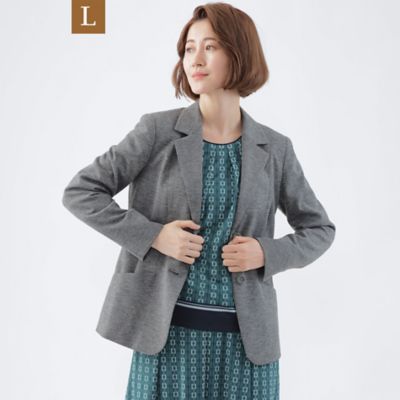 TRANSWORK L (Women/大きいサイズ)/トランスワークＬ 【Ｌ】【美シリーズ】【セットアップ対応】ミラノリブテーラードジャケット（Ｕ３Ｅ０３２０７＿＿）