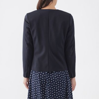 【Ｌ】【美シリーズ】【ウォッシャブル】【セットアップ対応】トリアセスビンモクロディノーカラージャケット（Ｕ３Ｅ０３５０９＿＿）