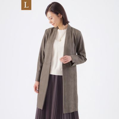 TRANSWORK L (Women/大きいサイズ)/トランスワークＬ 【L】【ウォッシャブル】ストレッチスエードロングカーディガン(U3E04413__)