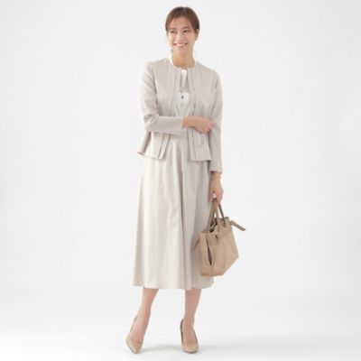 PGGアモッサ×N yメカニカルストレッチタフタホワイトジャケットサイズ5 L】【ウォッシャブル】【セットアップ対応】ストレッチタフタ