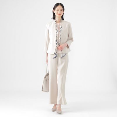 【Ｌ】【美シリーズ】【ＵＶ対策】【着用しわ軽減】【ウォッシャブル】エアリーコードレーンノーカラージャケット（Ｕ３Ｅ０８５５０＿＿）