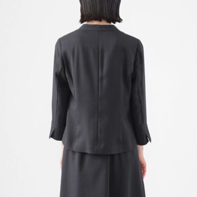 【Ｌ】【美シリーズ】【ＵＶ対策】【着用しわ軽減】【ウォッシャブル】エアリーコードレーンノーカラージャケット（Ｕ３Ｅ０８５５０＿＿）