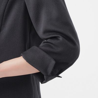 【Ｌ】【美シリーズ】【ＵＶ対策】【着用しわ軽減】【ウォッシャブル】エアリーコードレーンノーカラージャケット（Ｕ３Ｅ０８５５０＿＿）