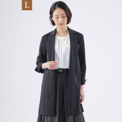 【Ｌ】【美シリーズ】【セットアップ対応】【ウォッシャブル】トリアセスビンポンチロングジャケット（Ｕ３Ｅ１７３１０＿＿）