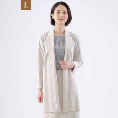 【Ｌ】【美シリーズ】【セットアップ対応】【ウォッシャブル】トリアセスビンポンチロングジャケット（Ｕ３Ｅ１７３１０＿＿）