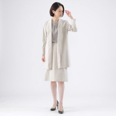 【Ｌ】【美シリーズ】【セットアップ対応】【ウォッシャブル】トリアセスビンポンチロングジャケット（Ｕ３Ｅ１７３１０＿＿）