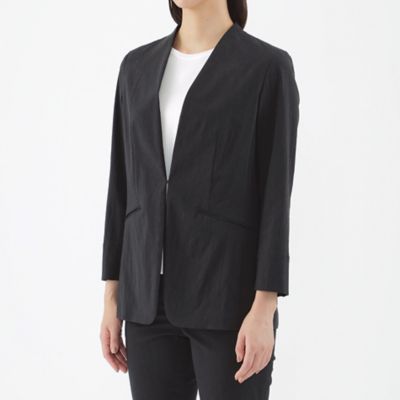 【Ｌ】【美シリーズ】【接触冷感】【ＵＶ対策】【ウォッシャブル】ストレッチＶジャケット（Ｕ３Ｅ４８３４３＿＿）