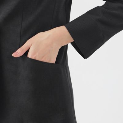 【Ｌ】【美シリーズ】【弱はっ水】【防しわ】【セットアップ対応】ドットエアーノーカラージャケット（Ｕ３Ｅ６２３６２＿＿）