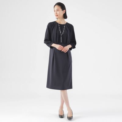 【Ｌ】【美シリーズ】【ウォッシャブル】【セットアップ対応】トリアセトリココンビワンピース（Ｕ３Ｊ０１５０１＿＿）
