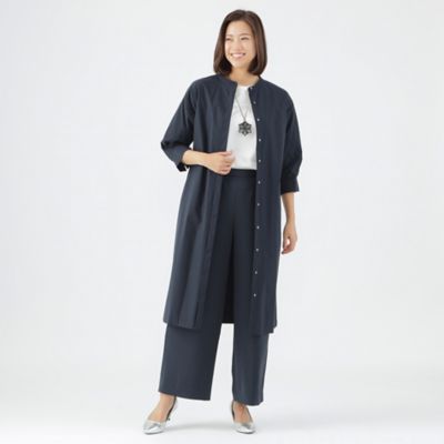 【Ｌ】【弱はっ水】【ウォッシャブル】ストレッチブロードシャツワンピース（Ｕ３Ｊ０３４００＿＿）