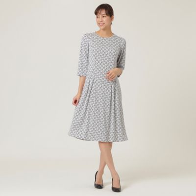 【Ｌ】【ウォッシャブル】【ＵＶ対策】【吸水速乾】【接触冷感】ブロックチェーンプリントエアファインワンピース（Ｕ３Ｊ０９１３１＿＿）