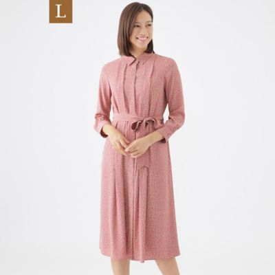 TRANSWORK L (Women/大きいサイズ)/トランスワークＬ 【Ｌ】【ウォッシャブル】ジオメトリックプリントワンピース（Ｕ３Ｊ０９４４２＿＿）