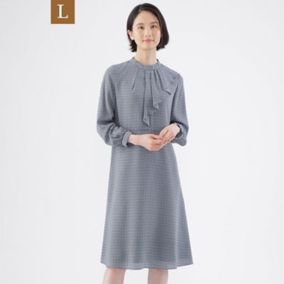 【Ｌ】【ウォッシャブル】パステルフラグメントプリントワンピース（Ｕ３Ｊ２１３１１＿＿）