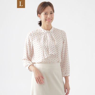 TRANSWORK L (Women/大きいサイズ)/トランスワークＬ 【Ｌ】【ウォッシャブル】【セットアップ対応】スピリットジオメプリントブラウス（Ｕ３Ｍ０２５１０＿＿）