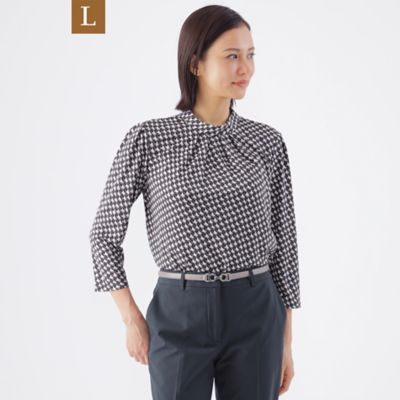 TRANSWORK L (Women/大きいサイズ)/トランスワークＬ 【Ｌ】【吸水速乾】【接触冷感】【ＵＶ対策】【ウォッシャブル】３Ｄジオメトリックプリントプルオーバーブラウス（Ｕ３Ｍ０５４１１＿＿）