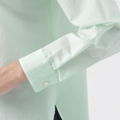 【Ｌ】【ウォッシャブル】エアリーコットンストライプシャツブラウス（Ｕ３Ｍ０５５１９＿＿）