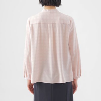 【Ｌ】【ウォッシャブル】ドットオンドットプリントブラウス（Ｕ３Ｍ０６５０２＿＿）
