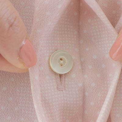 【Ｌ】【ウォッシャブル】ドットオンドットプリントブラウス（Ｕ３Ｍ０６５０２＿＿）