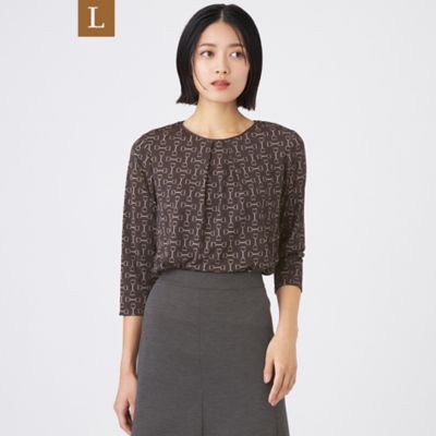 【送料無料】TRANSWORK L (Women/大きいサイズ)/トランスワークL【吸水速乾・UV・接触冷感・ウォッシャブル】ビットエアファインブラウス(U3M10626__) チャ56L トップス【三越伊勢丹/公式】