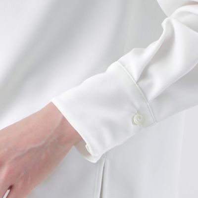 【Ｌ】【ウォッシャブル】【ＵＶ対策】【吸水速乾】バックサテンストレッチブラウス（Ｕ３Ｍ１６３０９＿＿）