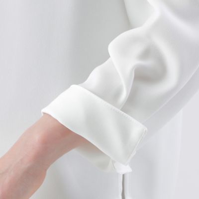 【Ｌ】【ウォッシャブル】【ＵＶ対策】【吸水速乾】バックサテンストレッチブラウス（Ｕ３Ｍ１６３０９＿＿）