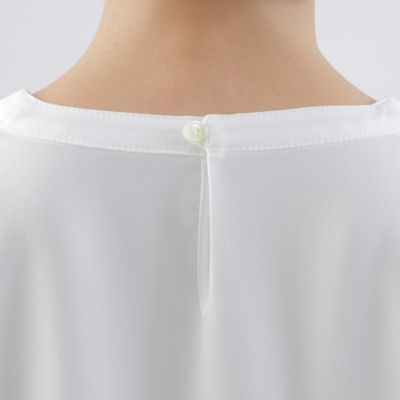 【Ｌ】【ウォッシャブル】【ＵＶ対策】【吸水速乾】バックサテンストレッチブラウス（Ｕ３Ｍ１６３０９＿＿）