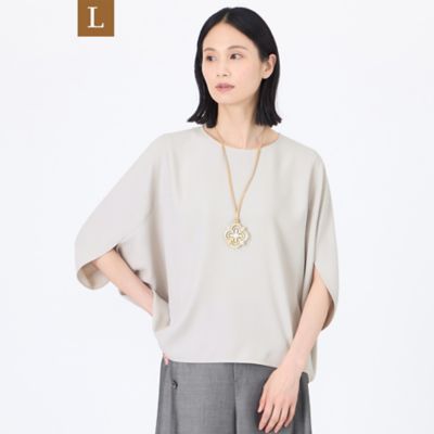 TRANSWORK L (Women/大きいサイズ)/トランスワークＬ 【Ｌ】【ウォッシャブル】【接触冷感】【ＵＶ】バックサテンジョーゼットプルオーバーブラウス（Ｕ３Ｍ１６５６６＿＿）