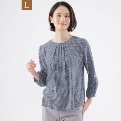 【Ｌ】【セットアップ対応】【ウォッシャブル】パステルフラグメントプリントブラウス（Ｕ３Ｍ１７３１１＿＿）