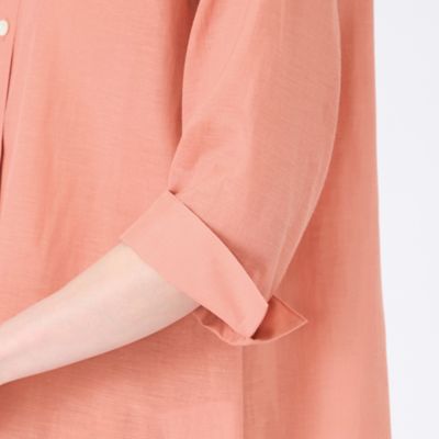 【Ｌ】【接触冷感】【ウォッシャブル】シルキーローンシャツブラウス（Ｕ３Ｍ２０５７０＿＿）