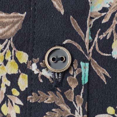 【Ｌ】【ウォッシャブル】カラードフラワープリントギャザーブラウス（Ｕ３Ｍ３７３４０＿＿）