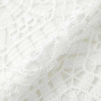 【Ｌ】【ウォッシャブル】【セットアップ対応】クロッシェレースカットソーコンビプルオーバーブラウス（Ｕ３Ｍ３９３３８＿＿）