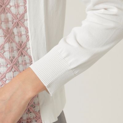 【Ｌ】【ウォッシャブル】トーナルエンブロイダリーコンビニット（Ｕ３Ｎ０３１１１＿＿）