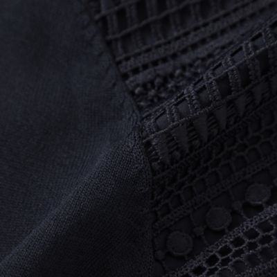【Ｌ】【ウォッシャブル】エンブロイダリーボーダーコンビニット（Ｕ３Ｎ０３１１２＿＿）
