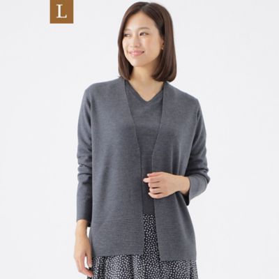 TRANSWORK L (Women/大きいサイズ)/トランスワークＬ 【L】【ウォッシャブル】エクストラファインウールカーディガン(U3N12443__)