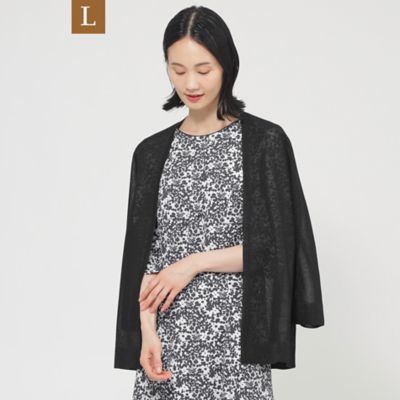 【Ｌ】【ウォッシャブル】ルレックスシアーＶネックカーディガン（Ｕ３Ｎ１２５５２＿＿）