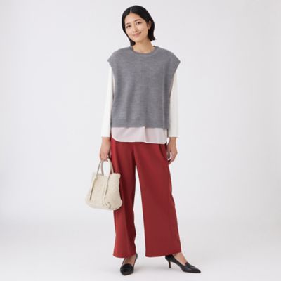 near.nippon❣️ ウールツイルバックスラッシュジレ 08sircus｜ツイルダブルフェイスハイネックジレ