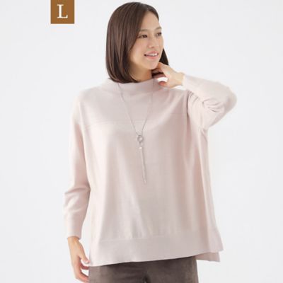 TRANSWORK L (Women/大きいサイズ)/トランスワークＬ 【L】【WEB・一部店舗限定】【ウォッシャブル】スーパーファインウールチュニックニット(U3N13491__)