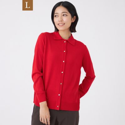 【送料無料】TRANSWORK L (Women/大きいサイズ)/トランスワークL エクストラファインウールプルオーバー(U3N14637__) アカ16L トップス【三越伊勢丹/公式】