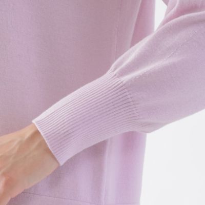 【Ｌ】【ウォッシャブル】エクストラファインウールデザインプルオーバーニット（Ｕ３Ｎ１６４５４＿＿）